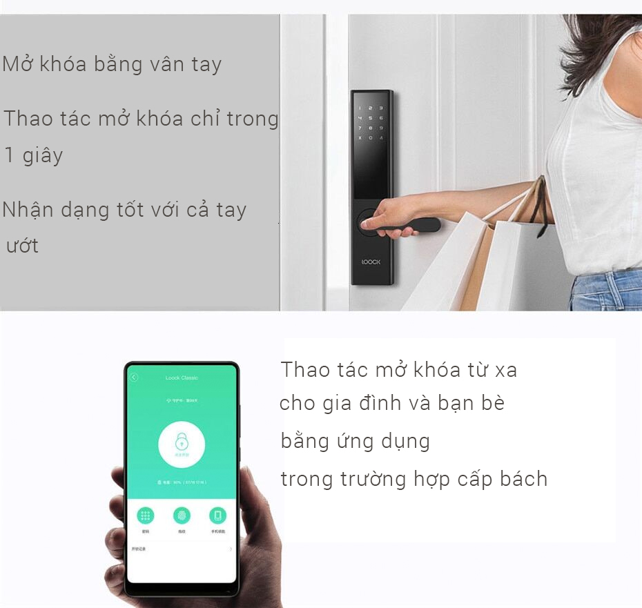 Thông tin về sản phẩm Khóa Cửa Thông Minh Xiaomi LOOCK Classic