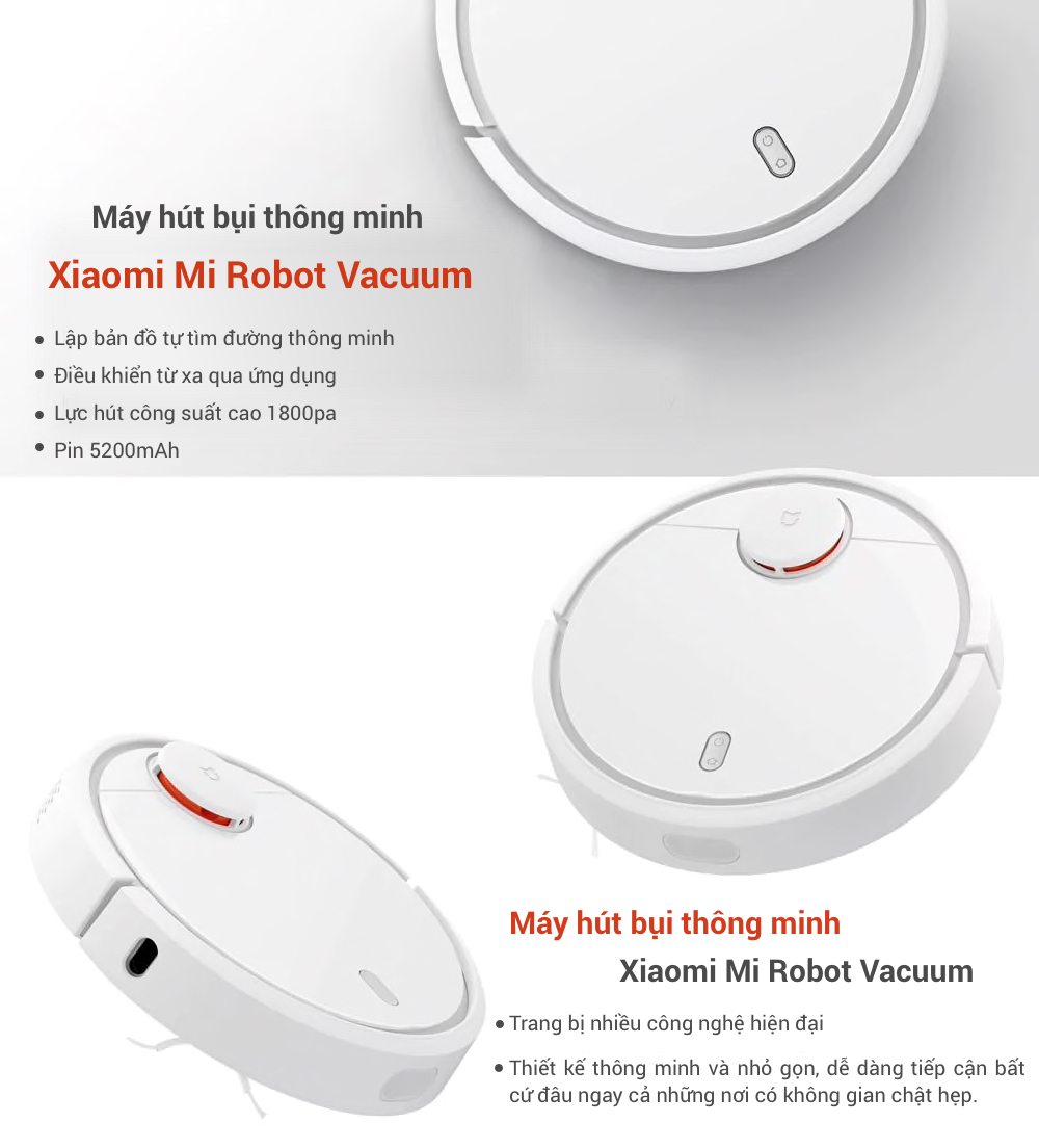Máy Hút Bụi Thông Minh Xiaomi Mi Robot Vacuum giá rẻ tphcm